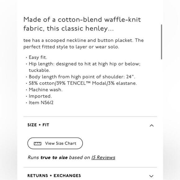 Madewell Waffle-Knit Scoopneck Henley Tee - Picture 2 of 4